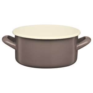 Rondel emaliowany gładki GORDON 20cm brąz
